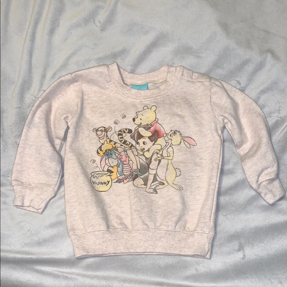 Disney Baby Winnie the Pooh and friends Christopher Robin Sweatshirt tan 18 mo - Picture 1 of 4